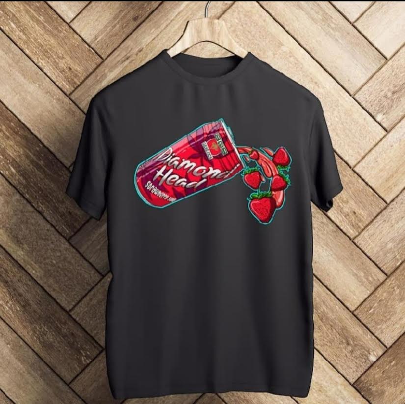 Strawberry Diamond Head Soda shirt