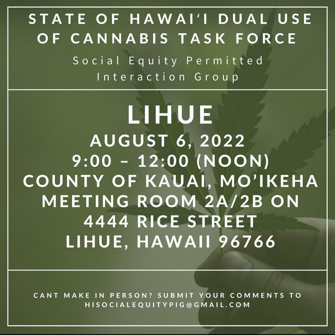 Kauai Cannabis Meeting flyer